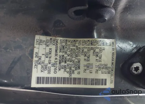 2008 Nissan Frontier Se z USA, uszkodzony, nr VIN 1N6AD06WX8C430260